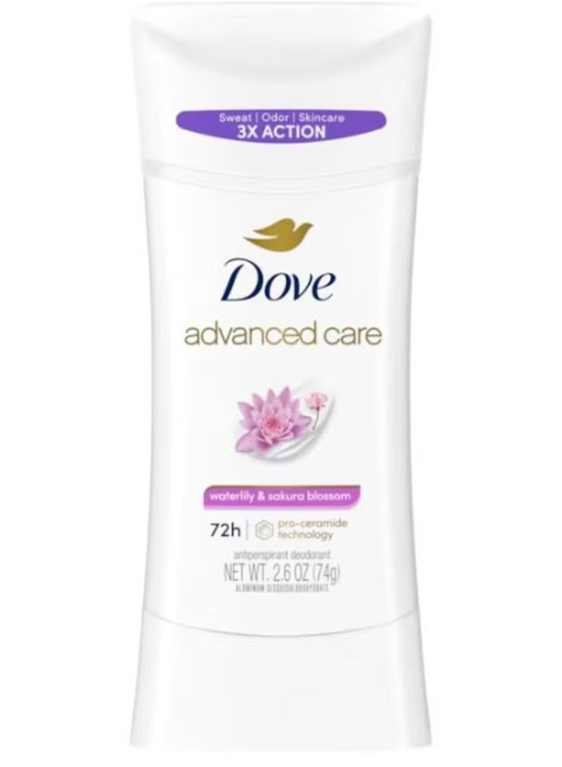 Dove Advanced Care Antiperspirant Deodorant, Waterlily & Sakura Blossom 74gm